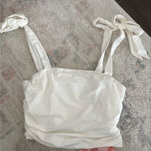 SHEIN Cream Tie-Strap Camisole